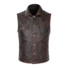 Biker Vest Genuine Cowhide Leather