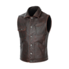 Biker Vest Genuine Cowhide Leather