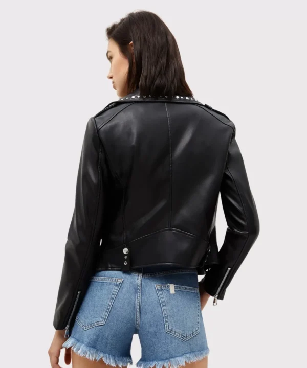 Biker leather jacket women