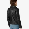 Black Quilted Biker Leather Jacket