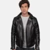 Men’s Black Rebel Rider Leather Jacket