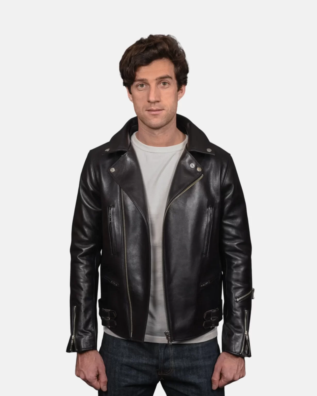 Men’s Black Rebel Rider Leather Jacket