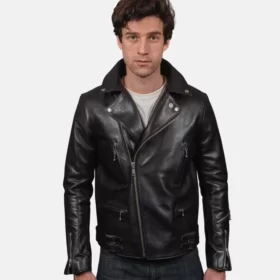 Men’s Black Rebel Rider Leather Jacket