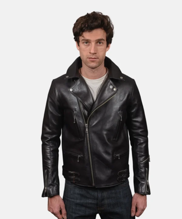 Men’s Black Rebel Rider Leather Jacket