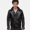 Men’s Black Rebel Rider Leather Jacket