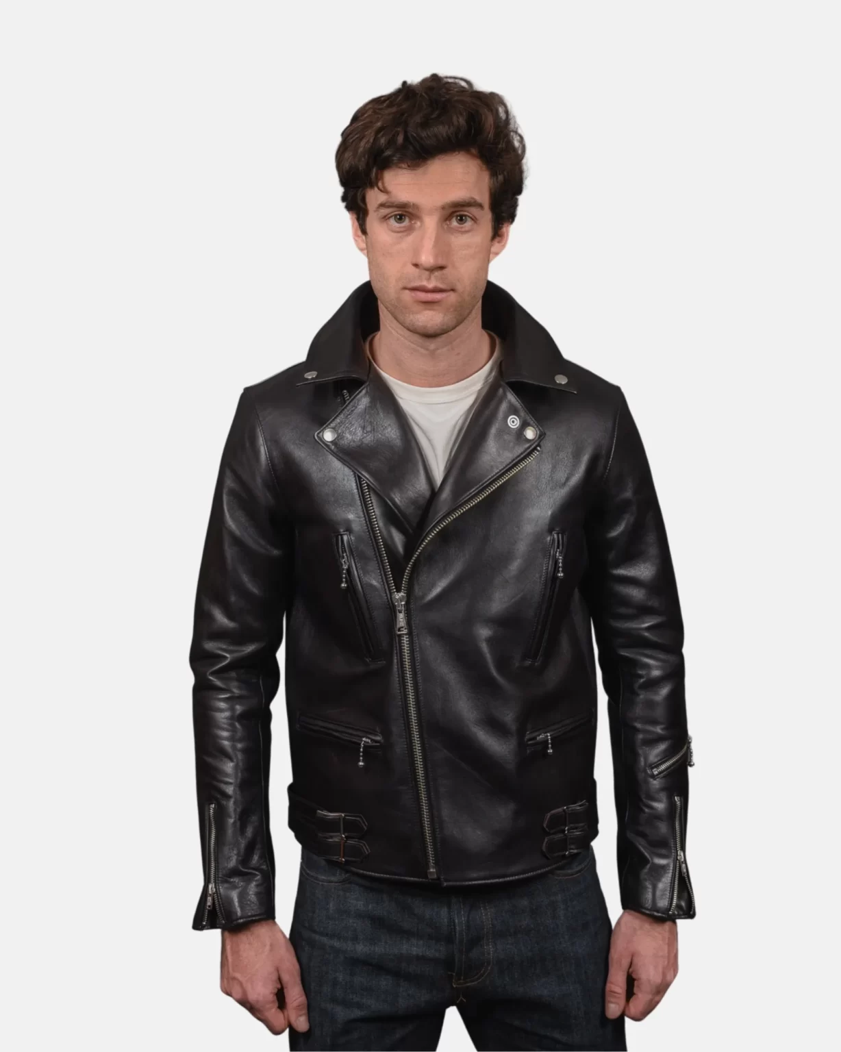 Men’s Black Rebel Rider Leather Jacket