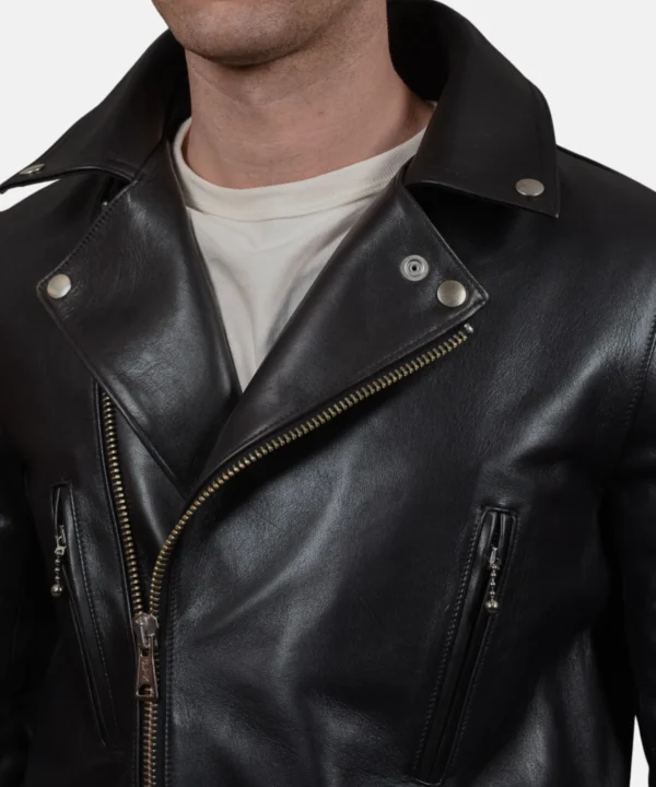 Men’s Black Rebel Rider Leather Jacket