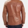 Men’s Brown Trucker Leather Jacket