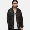 Brown Line Biker Jacket