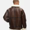 Classic Brown Sheepskin B3 Bomber Shearling Jacket