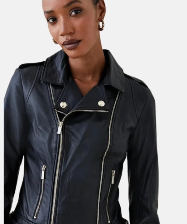 Classic Cruiser Leather Jacket For Women