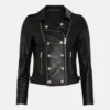 Classic Cruiser Leather Jacket For Women