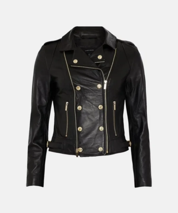 Classic Cruiser Leather Jacket For Women