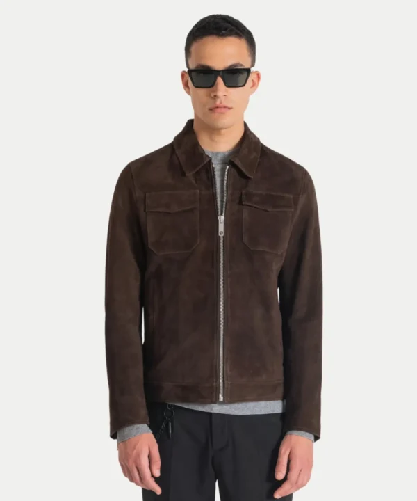 Dark Brown Biker leather jacket