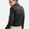 Jayne Classic Vienna Black Biker Leather Jacket