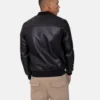 Leather Bomber Jacket Mens