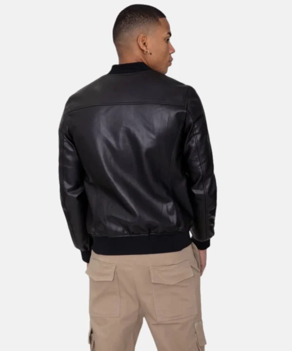 Leather Bomber Jacket Mens