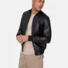 Leather Bomber Jacket Mens