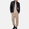 Leather Bomber Jacket Mens