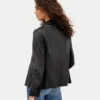 Womens Black Leather Blazers