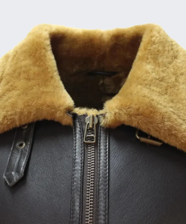 b3 Moto Collar shearling leather jacket for Men