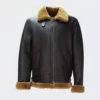 b3 Moto Collar shearling leather jacket for Men