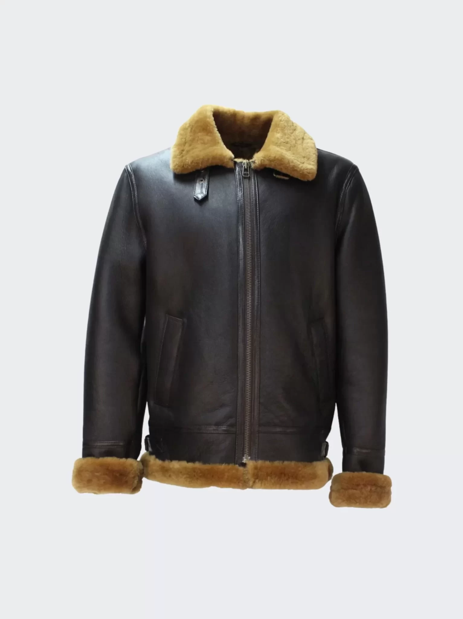 b3 Moto Collar shearling leather jacket for Men