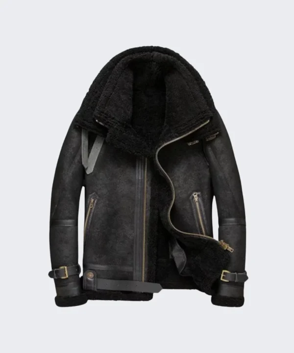 b3 bomber aviator shearling leather jacket for Men