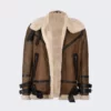 b3 bomber aviator shearling leather jacket for Men