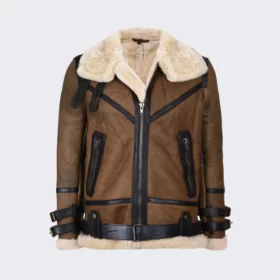 Men’s Classic B3 Brown Shearling Leather Jacket