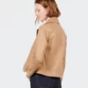 tan color biker leather jacket for women