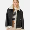 Black Ave Shearling Leather Jacket