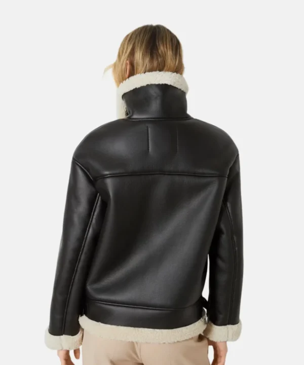 Black Ave Shearling Leather Jacket