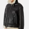 Black Ave Shearling Leather Jacket