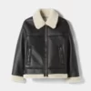 Black Ave Shearling Leather Jacket