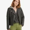 Biker Quilted Shoulder Leather Jacket