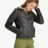 Biker Quilted Shoulder Leather Jacket1