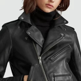 Women’s Biker Real Soft Black Leather Jacket