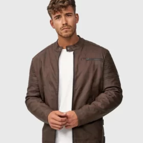 Men’s Genuine Eric Brown Leather Jacket