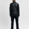 Cafe Racer Black Leather Jacket