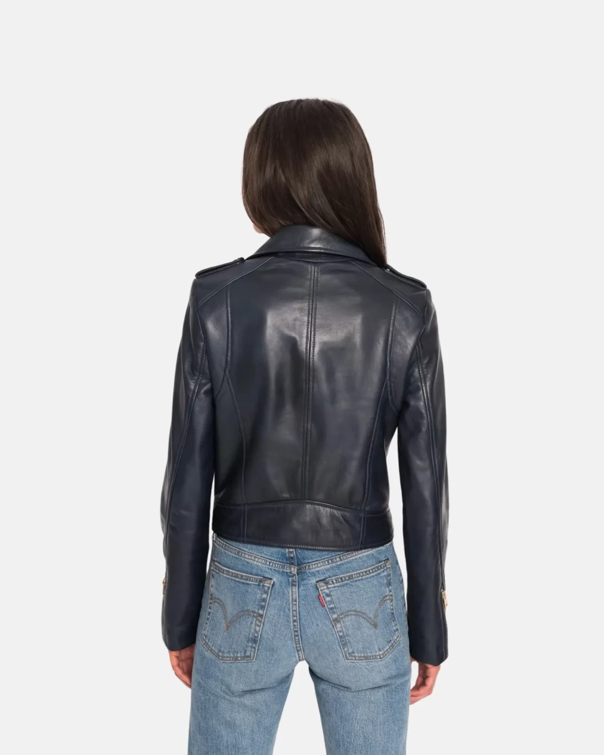 Womens Sam Edelman D-Blue Biker Jacket