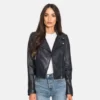 Womens Sam Edelman D-Blue Biker Jacket