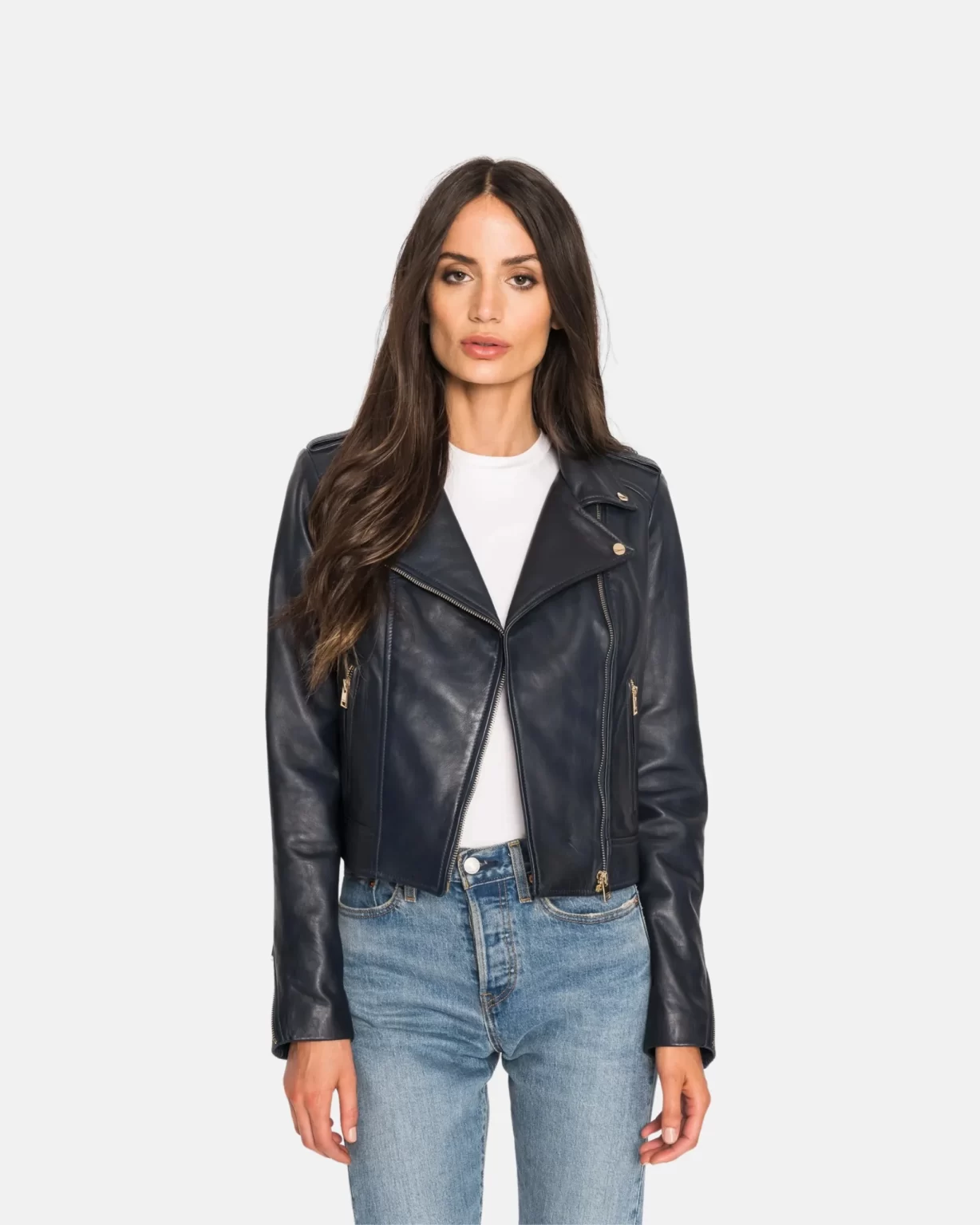 Womens Sam Edelman D-Blue Biker Jacket