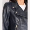 Womens Sam Edelman D-Blue Biker Jacket