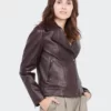 Drak Brown Biker Leather Jacket