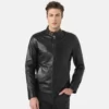 Classic Mens Easy Fit Cafe Racer Leather Jacket