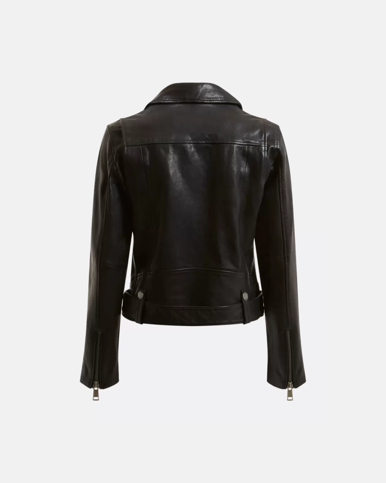 Emma Dark Black Racer Jacket For Women