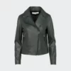 Evergreen Edge Biker Leather Jacket