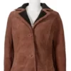 Kelsey Yellowstone Monica Dutton Suede Leather Coat