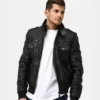 Leather Biker Black Jacket